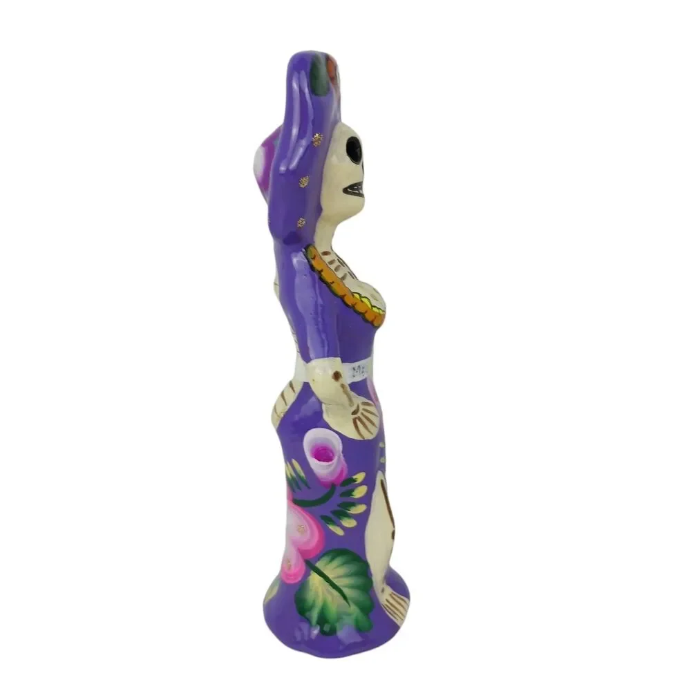 Day of the Dead Catrina Hand Painted Mexican Folk Art Figurine